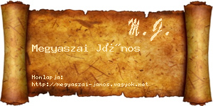 Megyaszai János névjegykártya